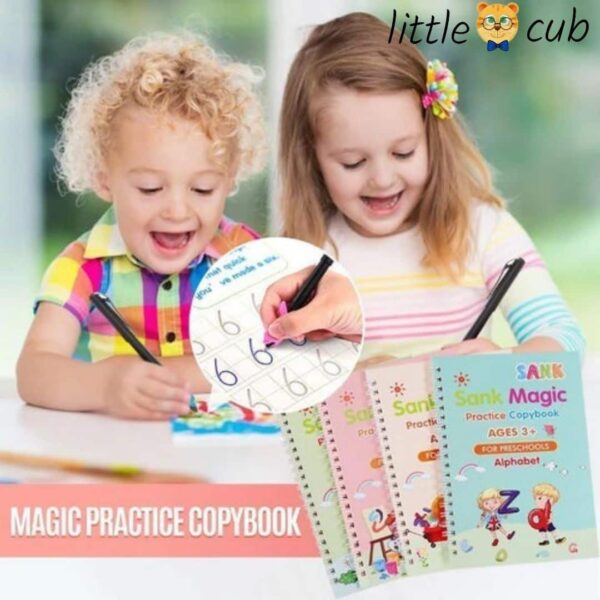 children writing on books