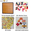 9.5 inch Wooden Board 92 puzzle pieces 80 puzzles