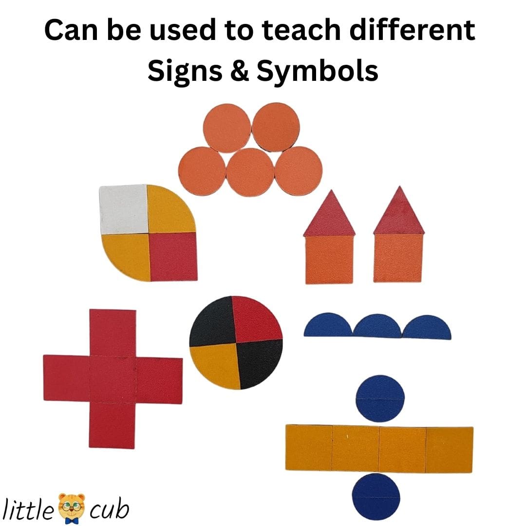 create different signs and symbols with puzzle pieces