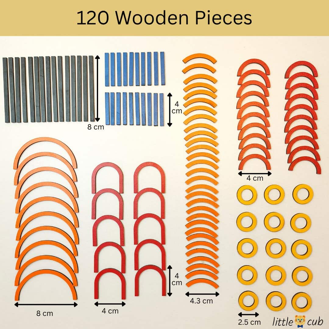 120 wooden pieces